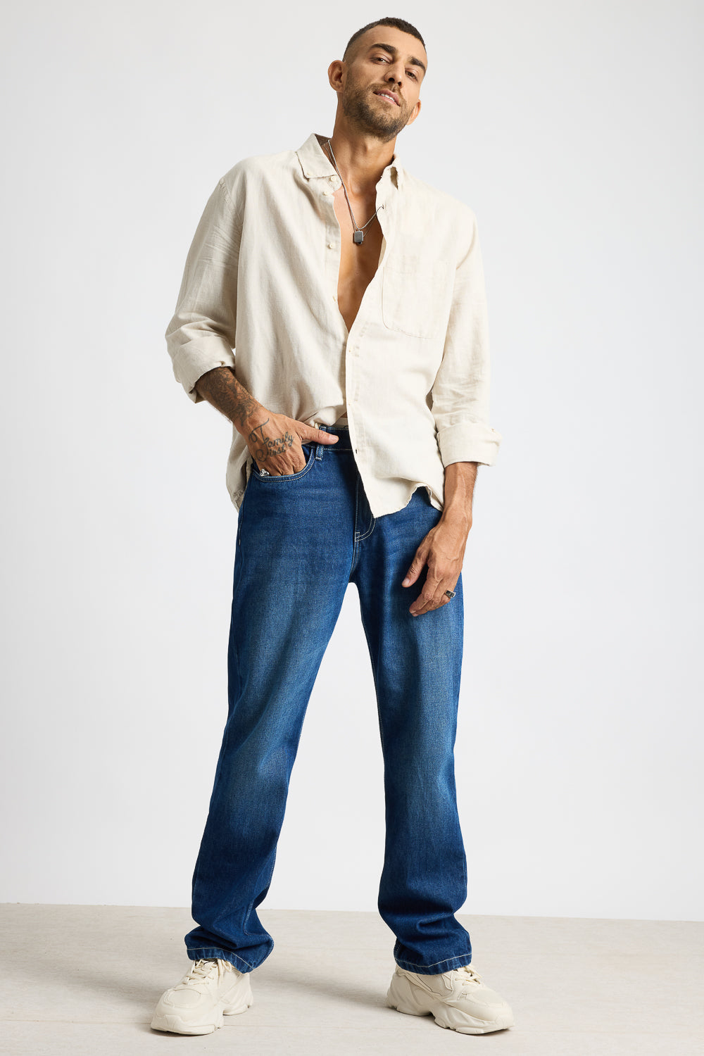 Electric Blue Men's Straight Fit Jeans