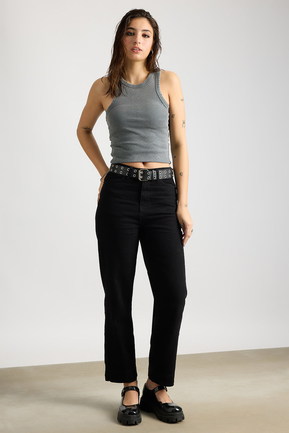 Pitch Black Women's Straight Jeans