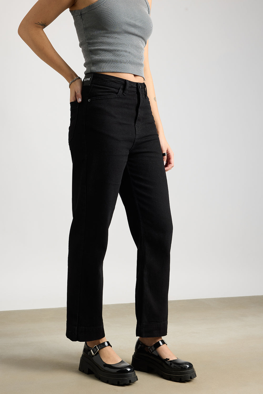 Pitch Black Women's Straight Jeans