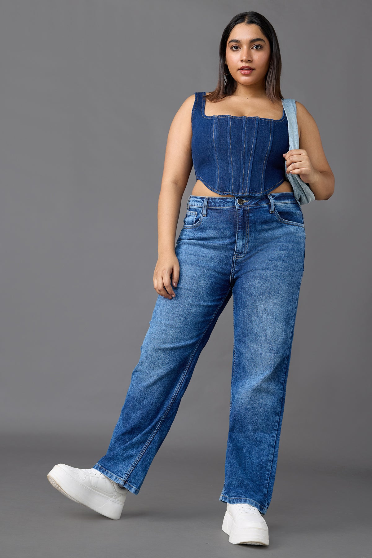 Curve Blue Maytime Straight Jeans