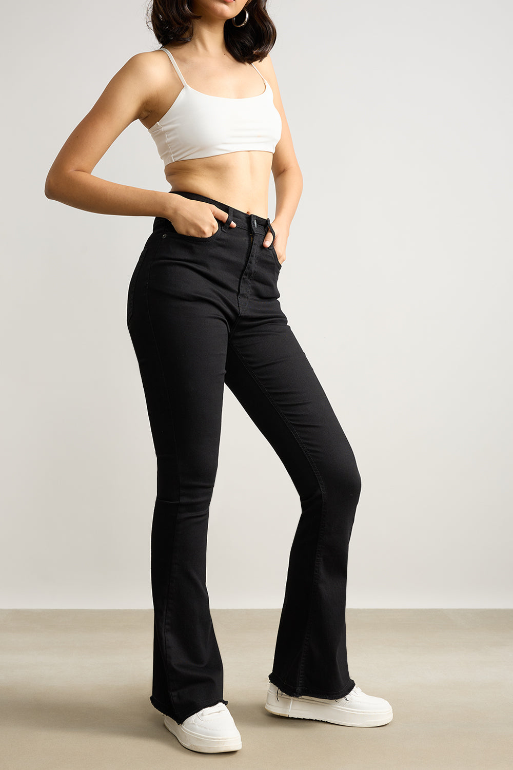 Black High Waisted Women's Bootcut jeans