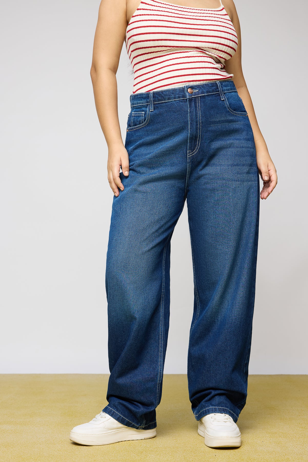 Curve Perennial Blue Straight Jeans