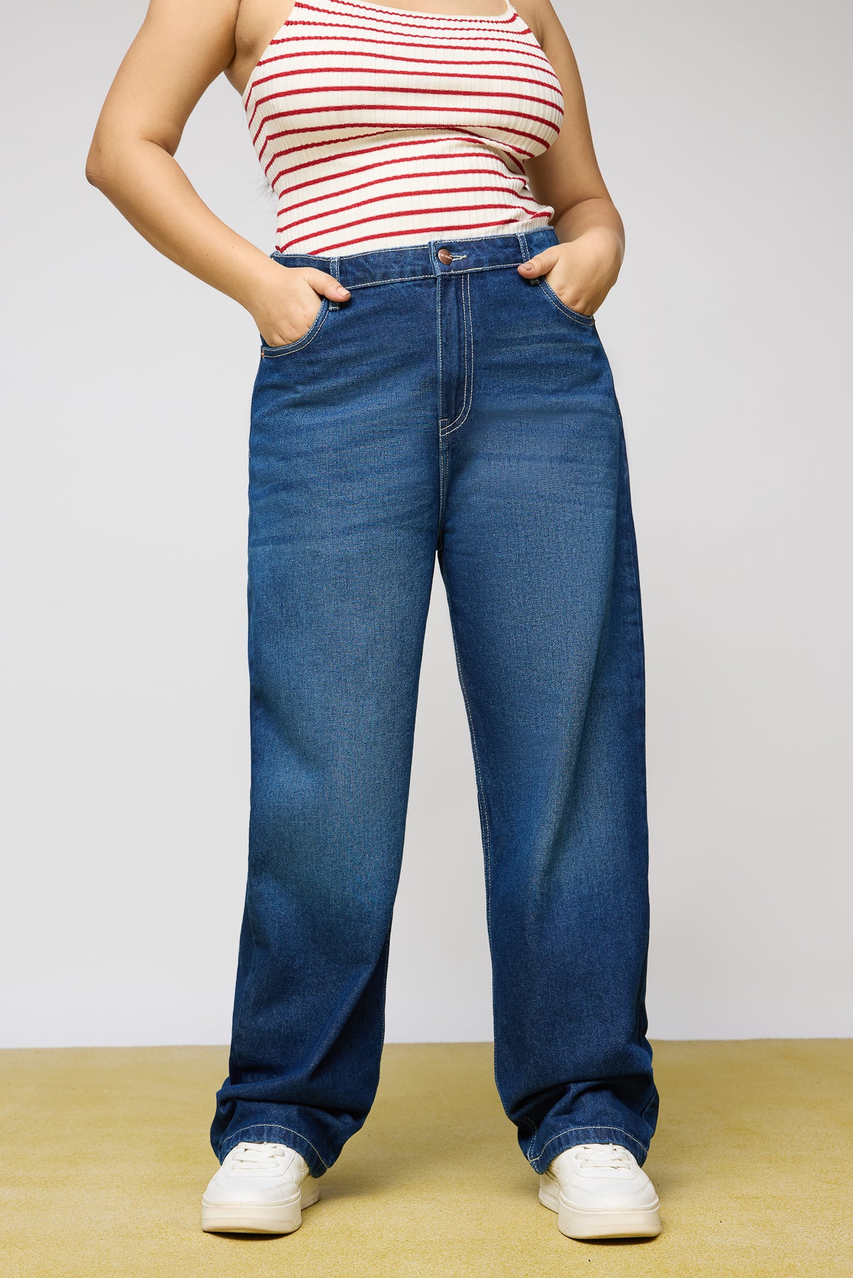 Curve Perennial Blue Straight Jeans