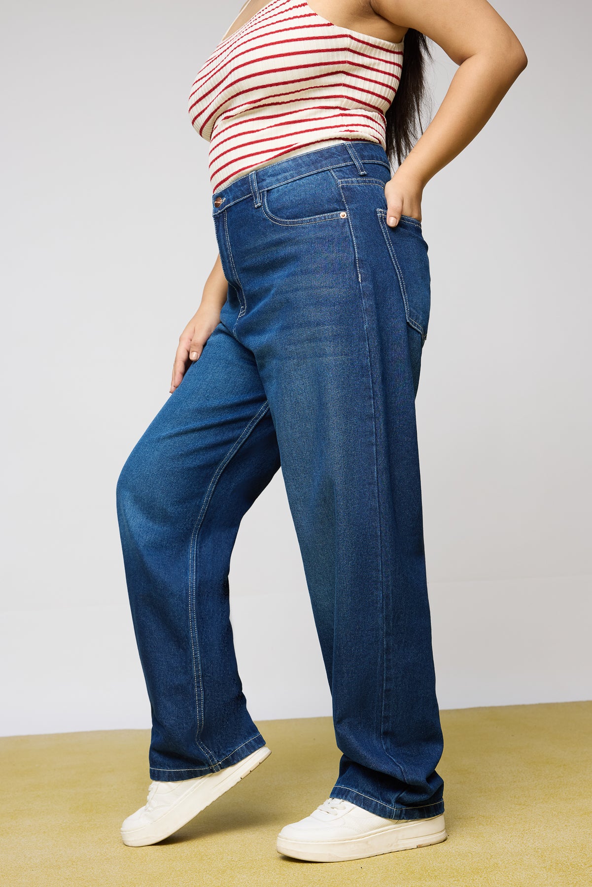Curve Perennial Blue Straight Jeans