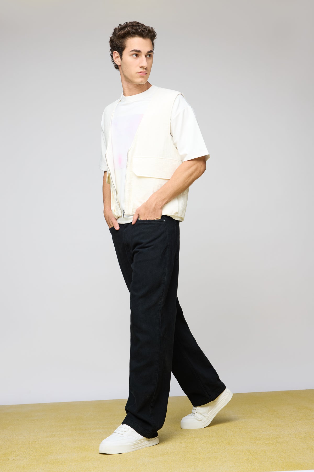 Urban Eclipse Black Men's Baggy Straight Jeans