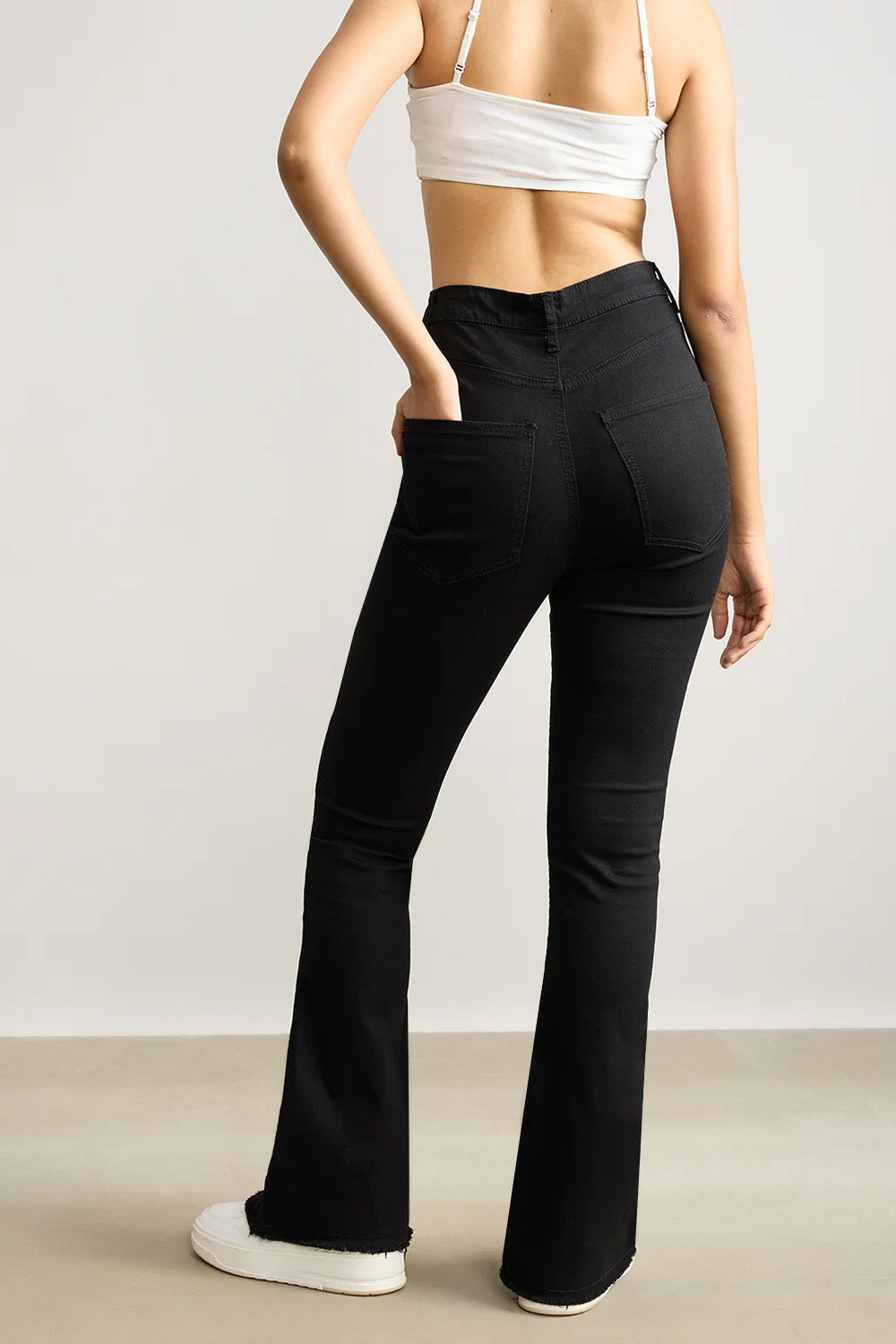 Black High Waisted Women's Bootcut jeans