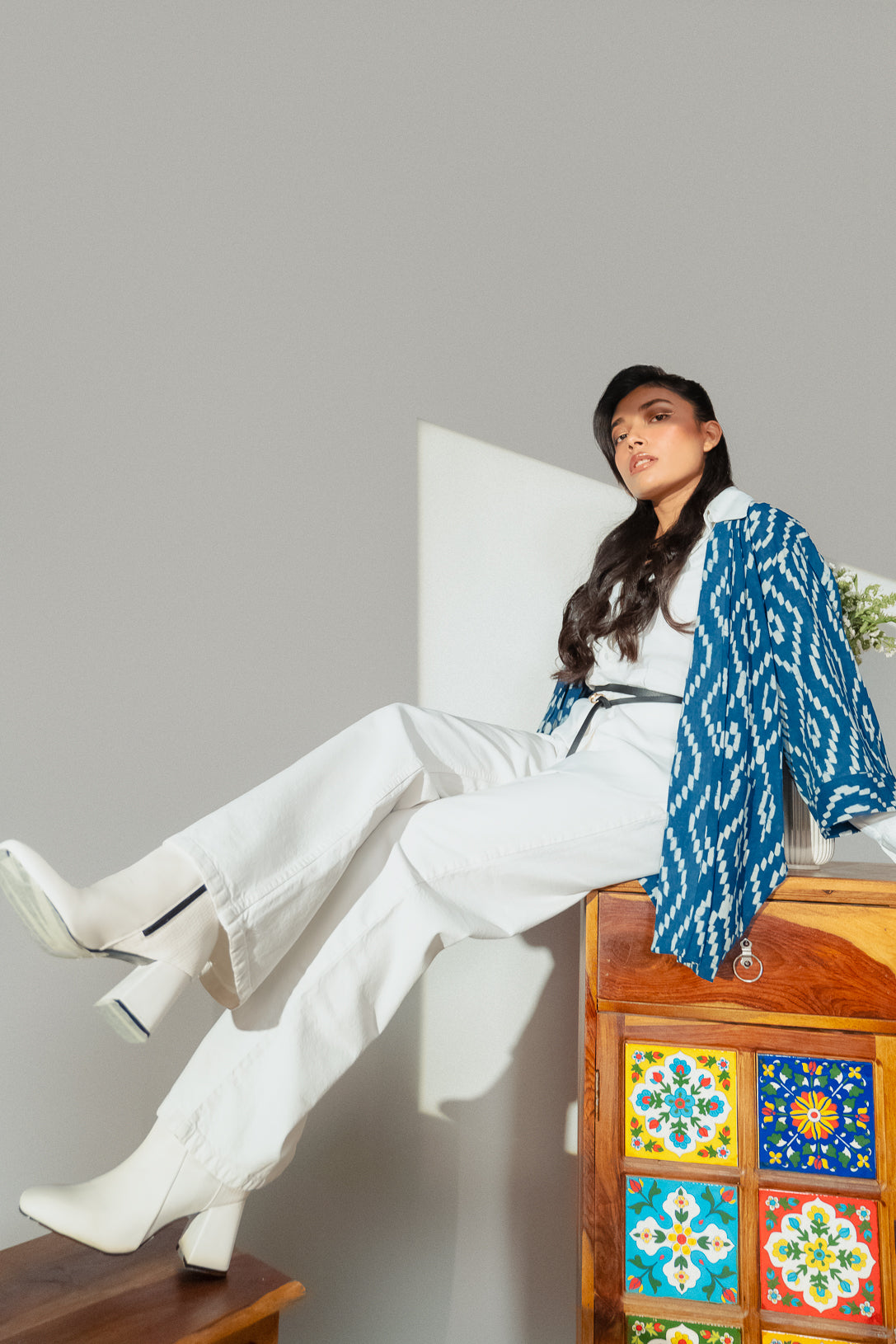 Classic White Women's Wide Jeans