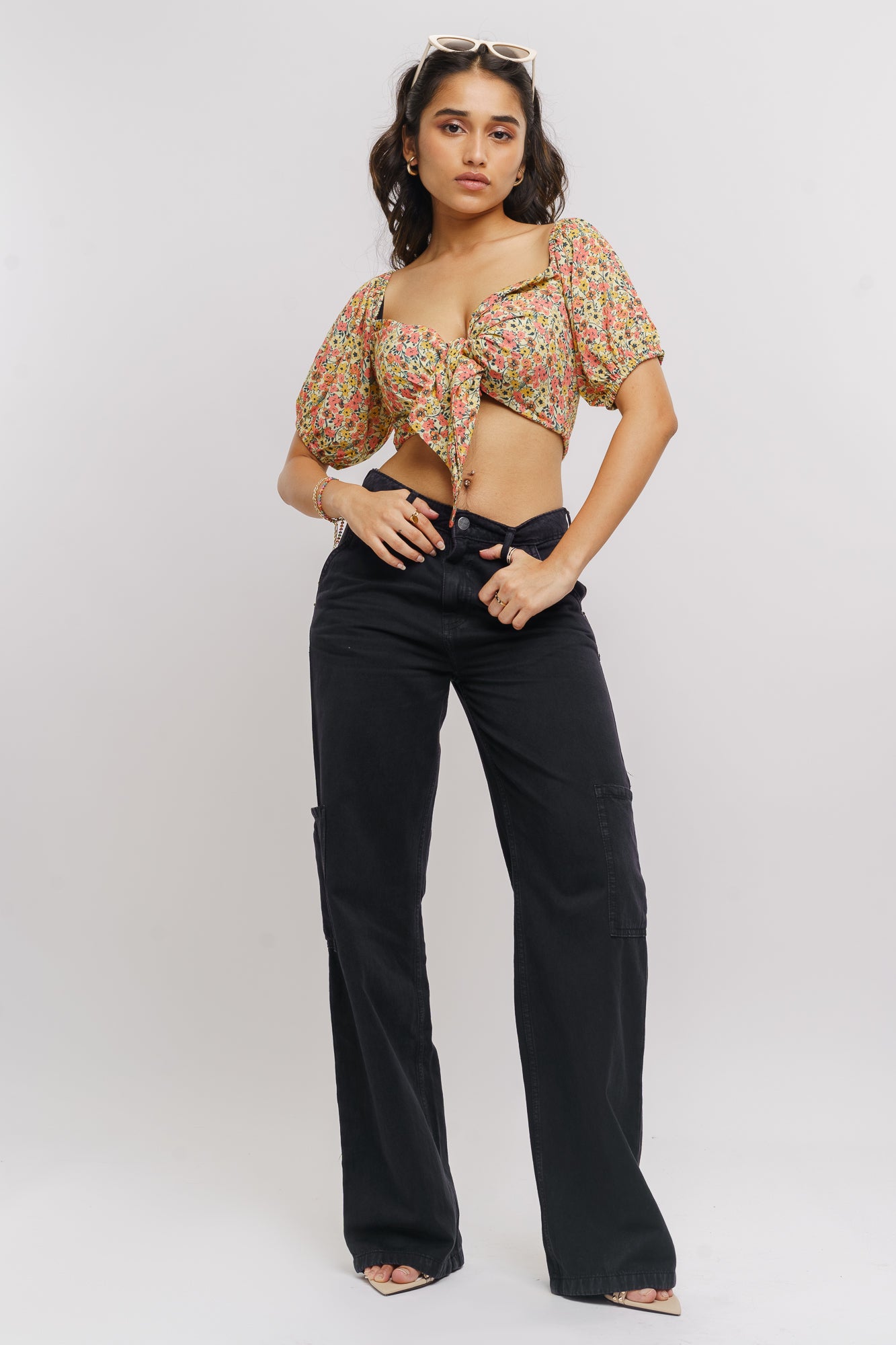 Inky Women's Straight Cargo Jeans