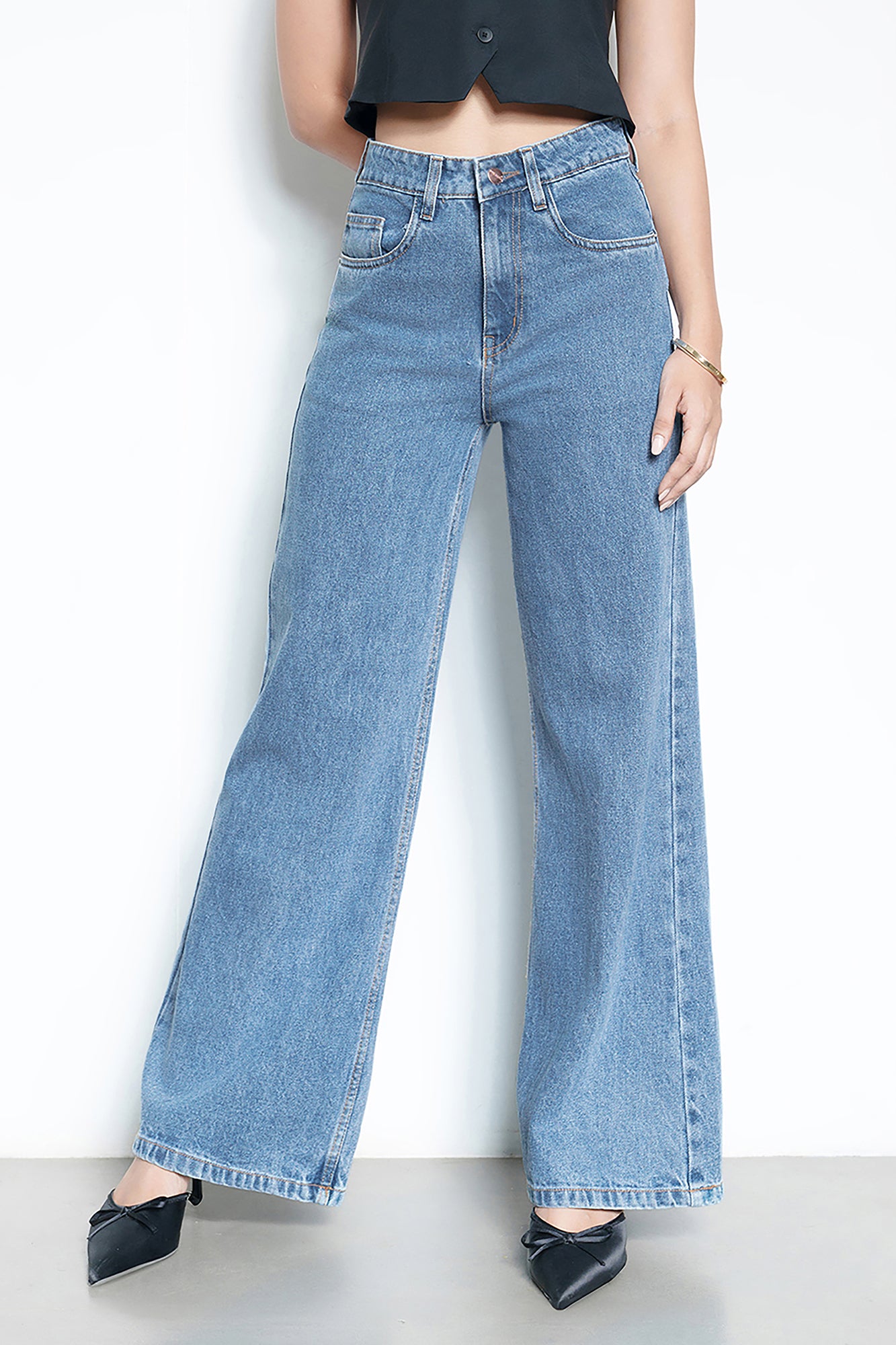 Ombre Blue Wide Jeans