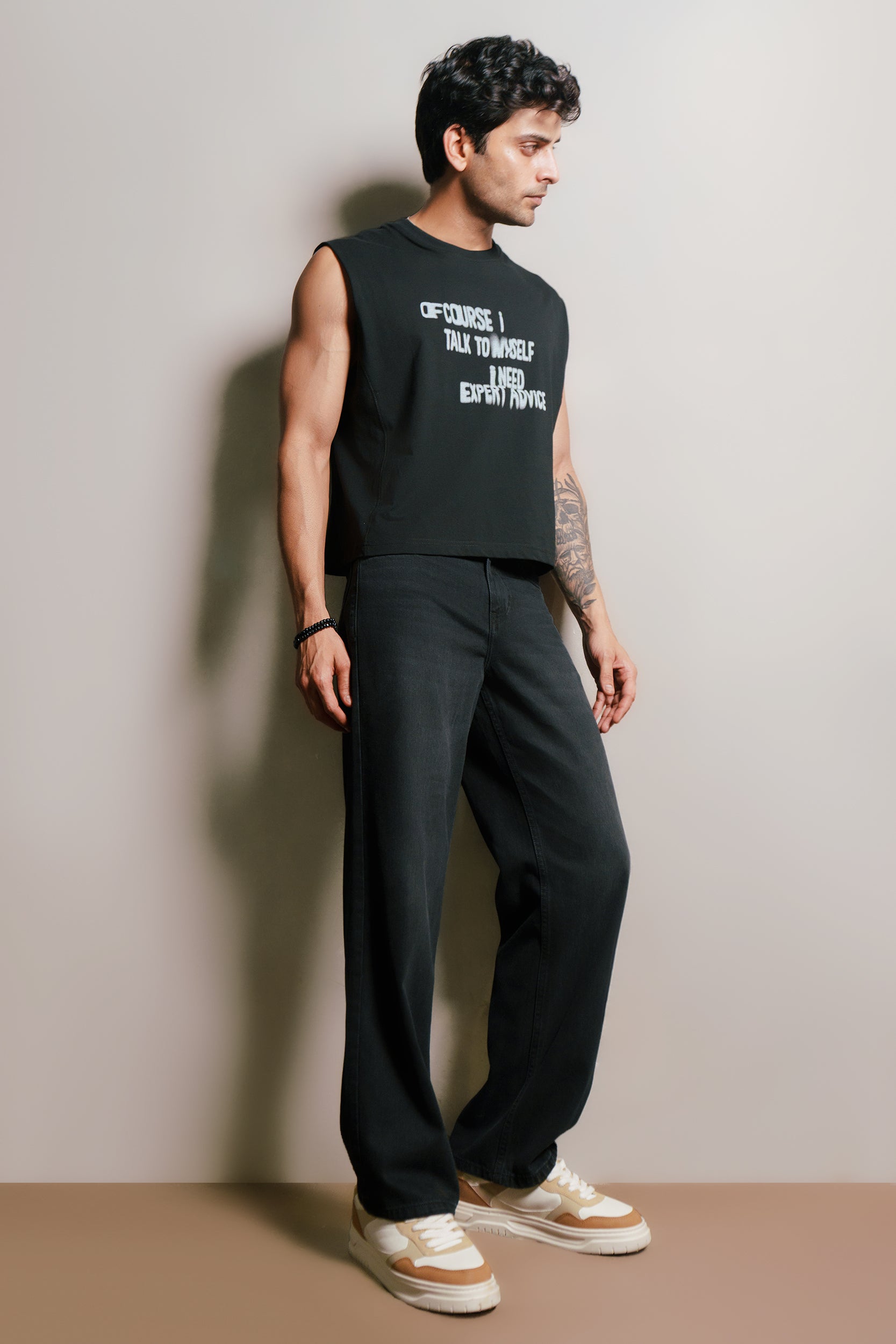 Black Fade Men's Straight Jeans